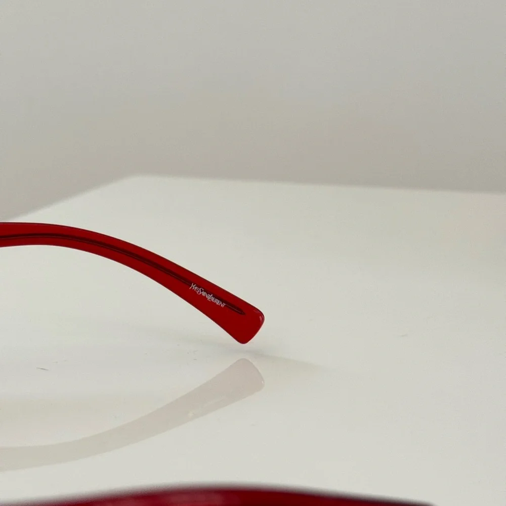 LIKE NEW 🍒 Vintage Yves Saint Lauren red rectangular sunglasses